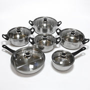 Innate Clinical Wellness Stainless Steel 12-Piece Pot Set Gas Stove Induction Cooker