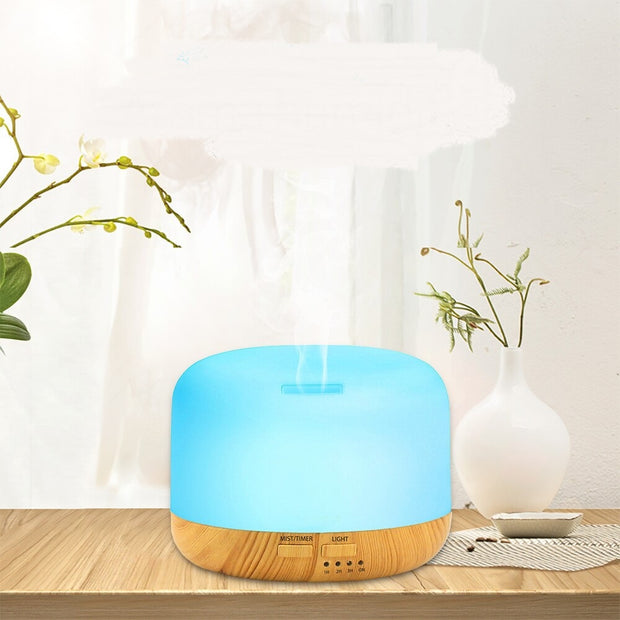 Wood Grain Ultrasonic Aroma Diffuser Essential Oil Humidifier