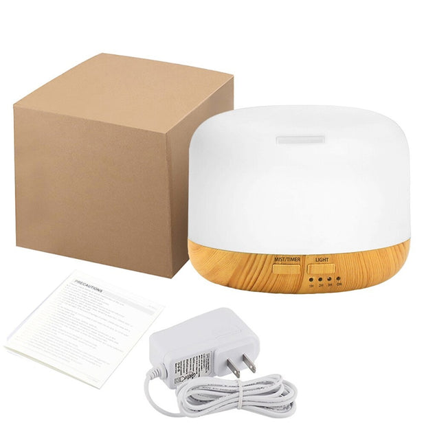 Wood Grain Ultrasonic Aroma Diffuser Essential Oil Humidifier