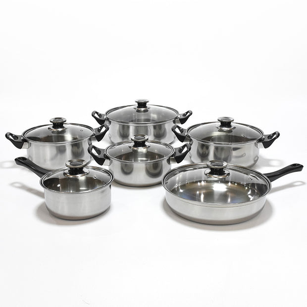 Innate Clinical Wellness Stainless Steel 12-Piece Pot Set Gas Stove Induction Cooker