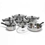 Innate Clinical Wellness Stainless Steel 12-Piece Pot Set Gas Stove Induction Cooker